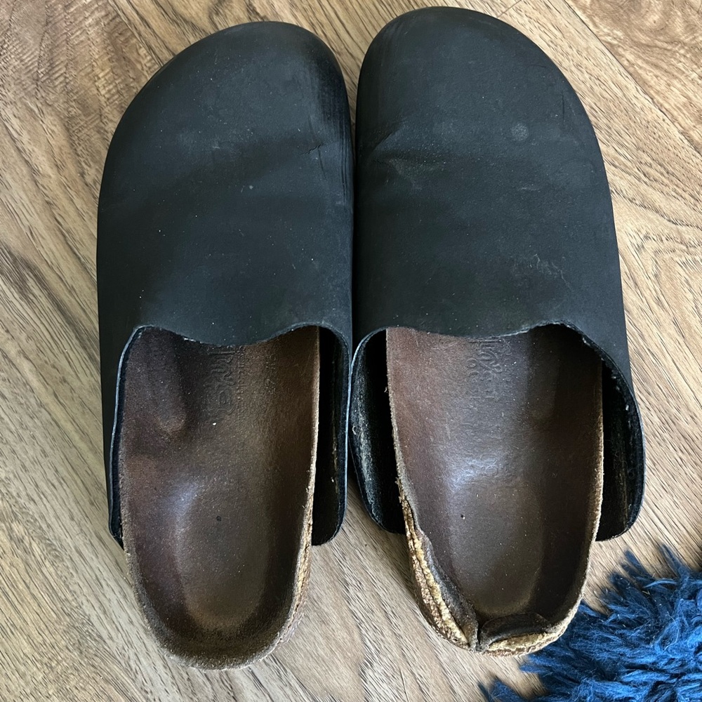 Birkis by birkenstock mules black 9.5 canvas